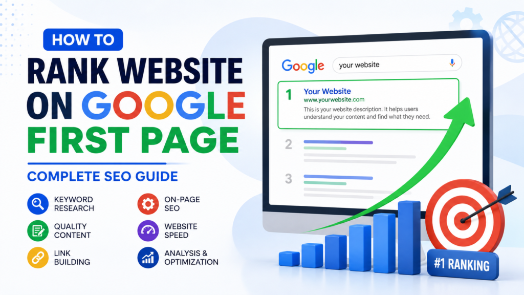 How to Rank Website on Google First Page - Complete SEO Guide for Better Rankings